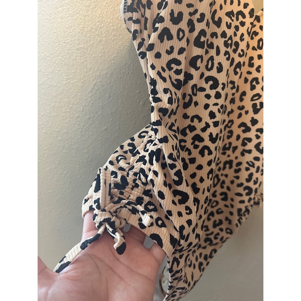 Shade & Shore Leopard animal Print one piece Swimsuit Size XL - Picture 3 of 8